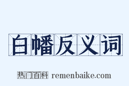 白幡反义词是什么意思的图片